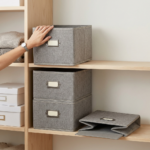 Modular Fabric Closet Storage Bin Set with Label Holders