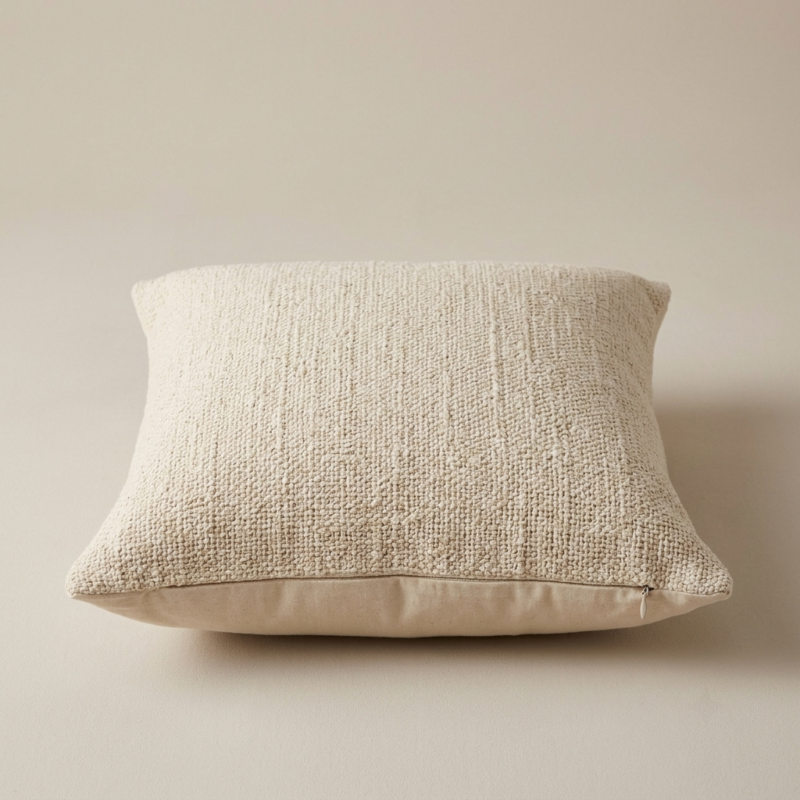 Textured Cotton Decorative Throw Pillow Cover
